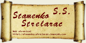 Stamenko Strelarac vizit kartica
